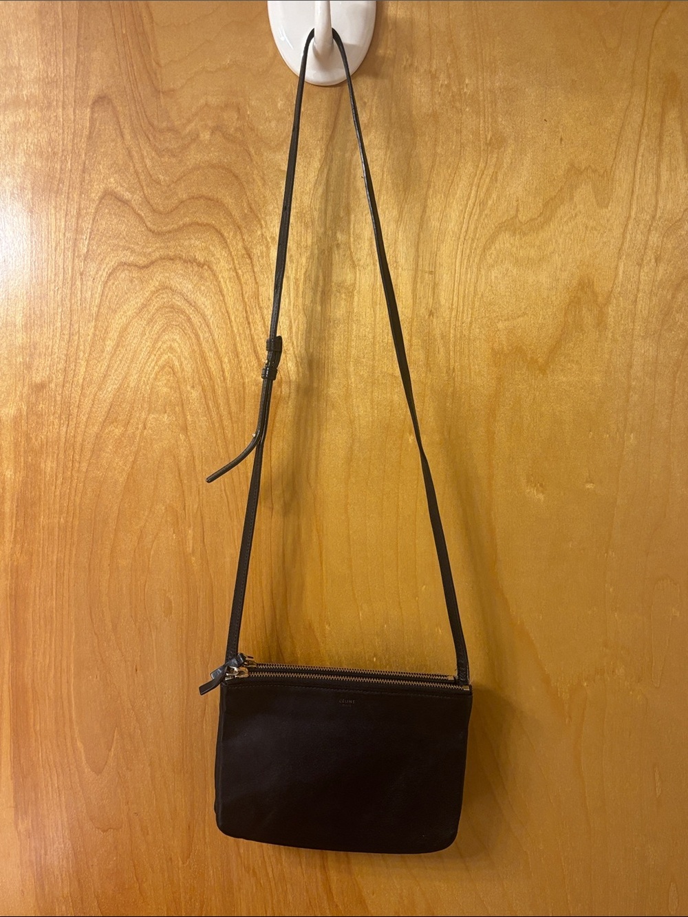 Celine Trio Black Crossbody Shoulder Bag